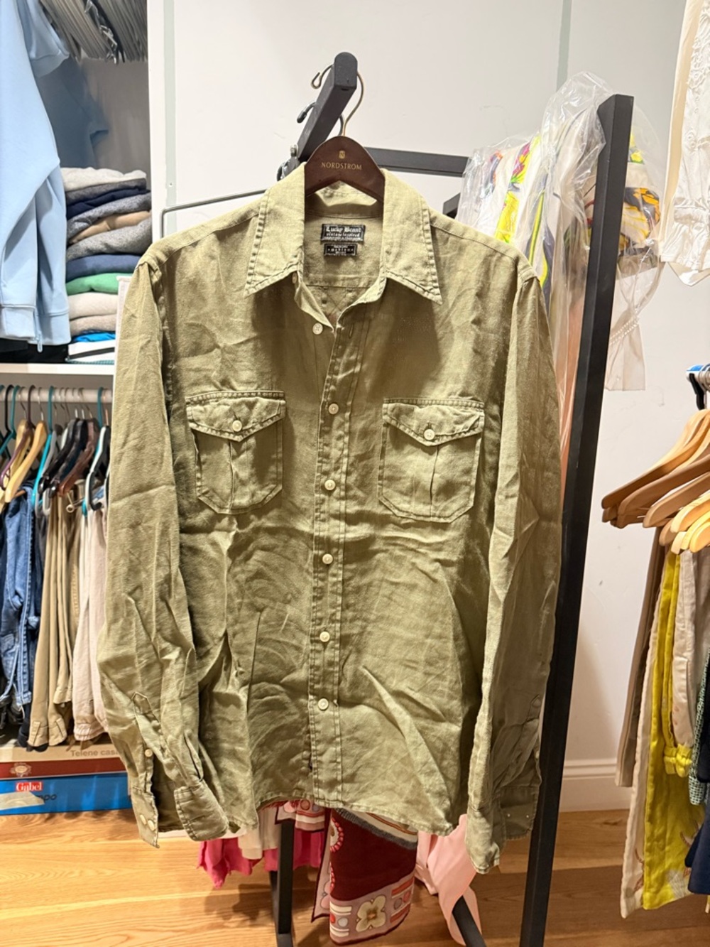 Lucky Brand Olive-Toned Button Shirt